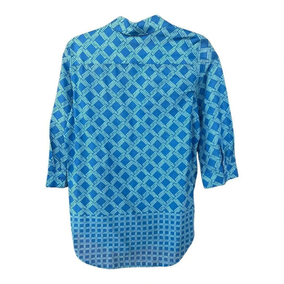 Coldwater Creek Women's Blue Lightweight Vacation 100% COTTON Tunic Size 6-8 - Picture 6 of 6